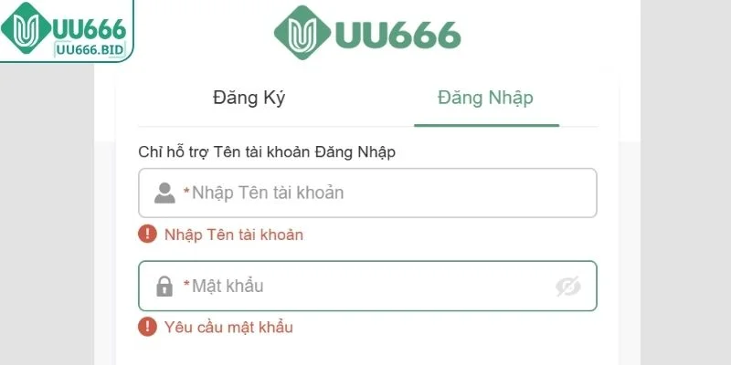 Các bước đăng nhập UU666 dễ dàng và chính xác